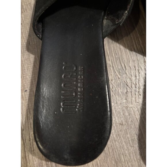 Munro Black Leather Slide Toe Loop Sandals Women’s Size 9 - Picture 5 of 8